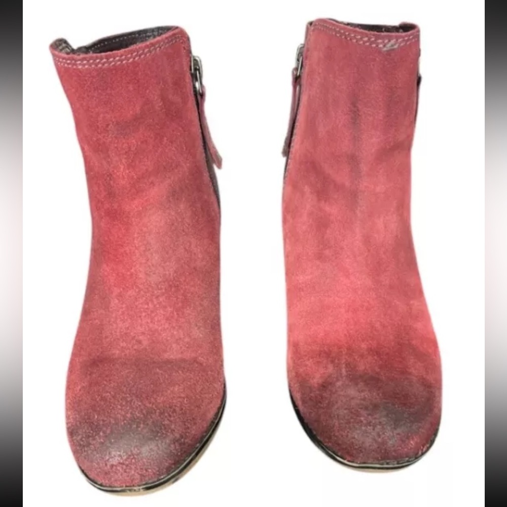 ROAN by Bed Stu Lina Burgundy Distressed Leather Ankle Boots Women’s 6.5